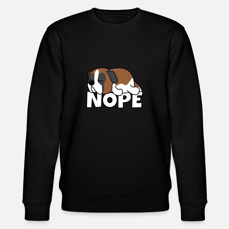 Nope Bernhardiner Hund - Stanley/Stella Unisex Bio-Sweatshirt CHANGER  - Schwarz