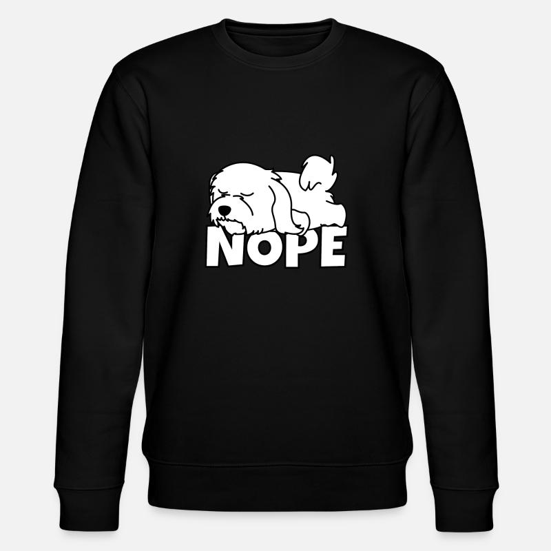 Nope Malteser Hund - Stanley/Stella Unisex Bio-Sweatshirt CHANGER - Schwarz