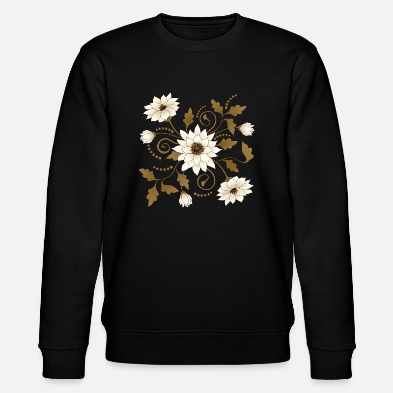 Fleurs - Sweat bio CHANGER Stanley/Stella Unisexe - noir