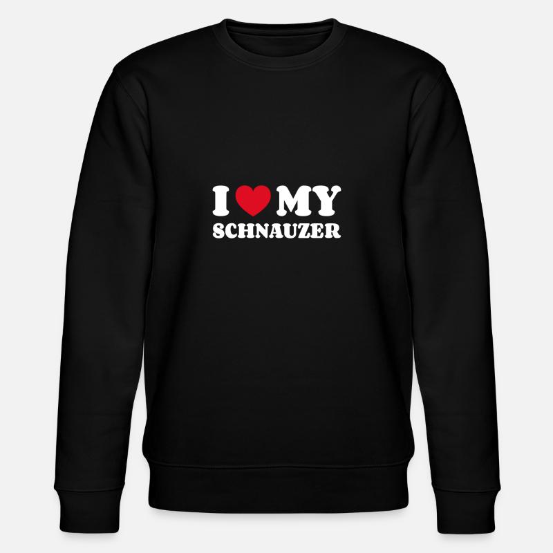 I Love My Schnauzer - Stanley/Stella Unisex Bio-Sweatshirt CHANGER  - Schwarz