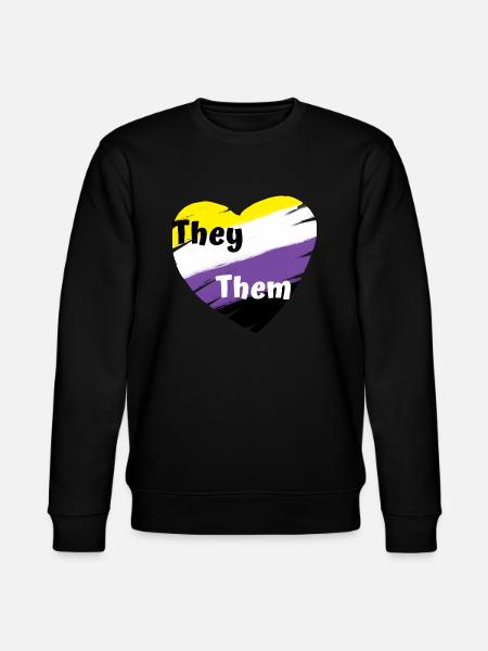 Non binary They Them - Stanley/Stella CHANGER Unisex Organic Sweatshirt - black