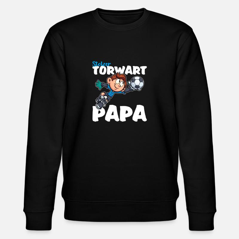 Torwart Papa - Stanley/Stella Unisex Bio-Sweatshirt CHANGER  - Schwarz