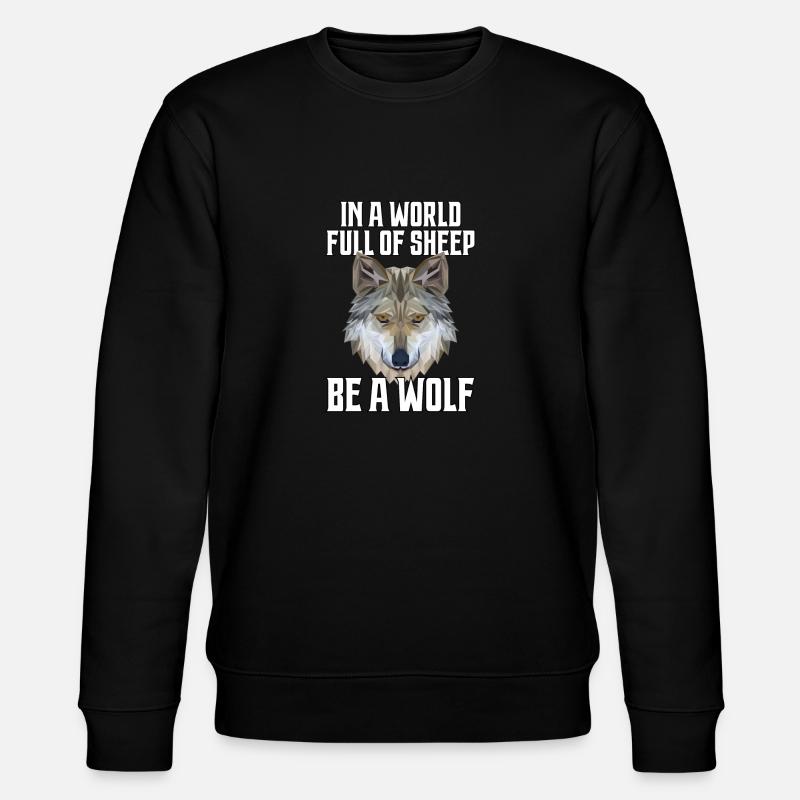 Polygone du loup - Sweat bio CHANGER Stanley/Stella Unisexe - noir