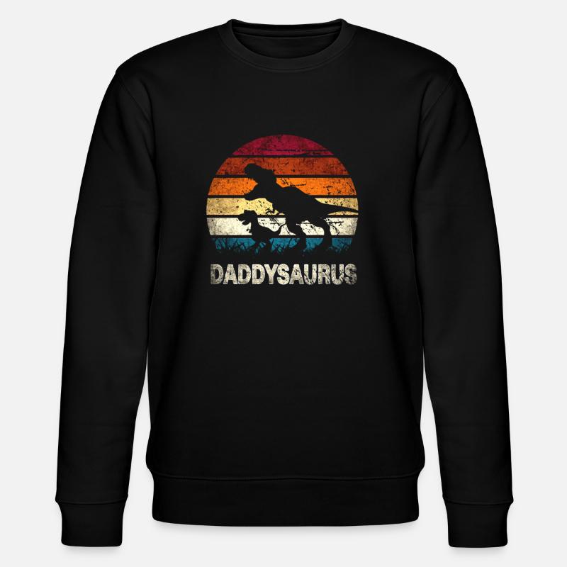Daddysaurus - Stanley/Stella CHANGER Unisex Organic Sweatshirt - black