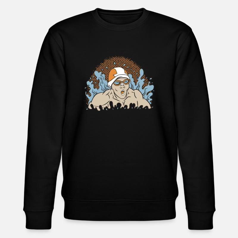 popart swimmer - Stanley/Stella Unisex Bio-Sweatshirt CHANGER - Schwarz