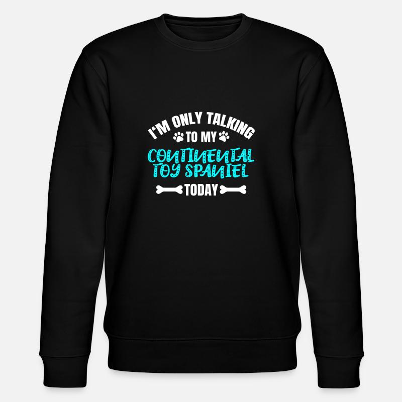 Continental Toy Spaniel - Stanley/Stella Unisex Bio-Sweatshirt CHANGER  - Schwarz