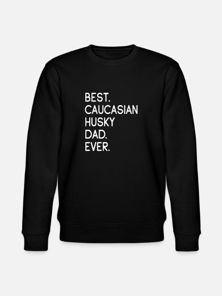 Caucasian Husky Dad - Stanley/Stella CHANGER Unisex Organic Sweatshirt - black