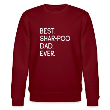 Shar-Poo Dad - Stanley/Stella Unisex Bio-Sweatshirt CHANGER  - Burgunderrot - Vorne - Nik (191cm) & Marisol (170cm)