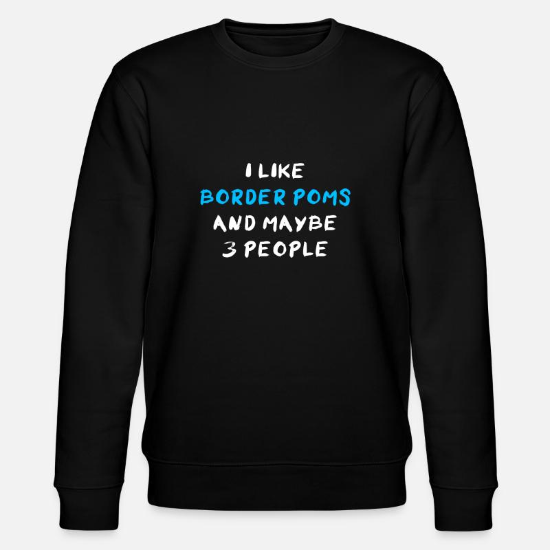 Border Pom - Stanley/Stella CHANGER Unisex Organic Sweatshirt - black