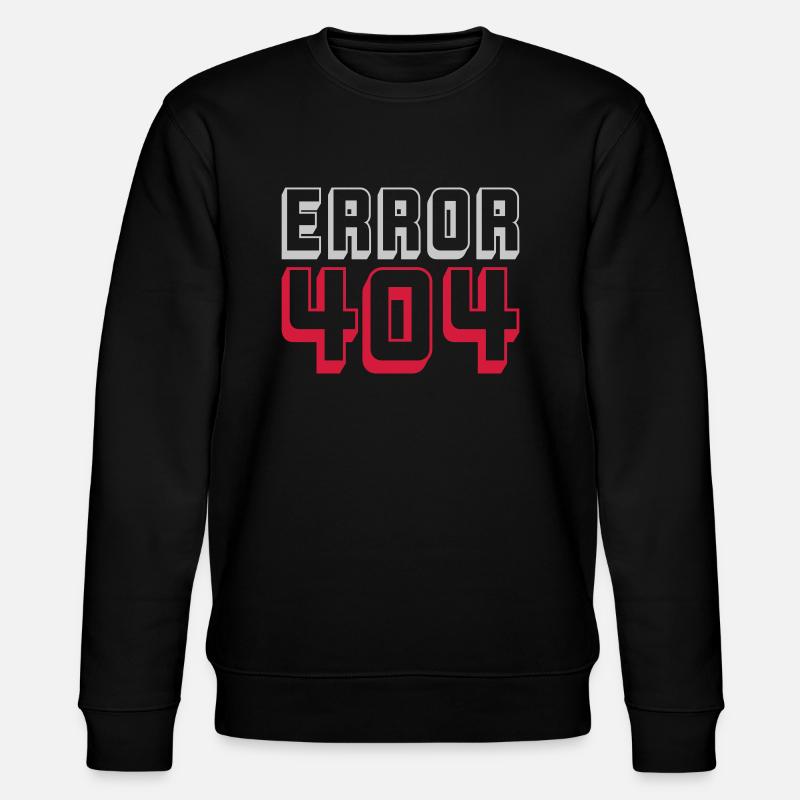 Error 404 Computer Connection - Stanley/Stella CHANGER Unisex Organic Sweatshirt - black