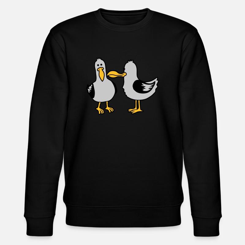 Friends 2 funny seagulls - Stanley/Stella CHANGER Unisex Organic Sweatshirt - black