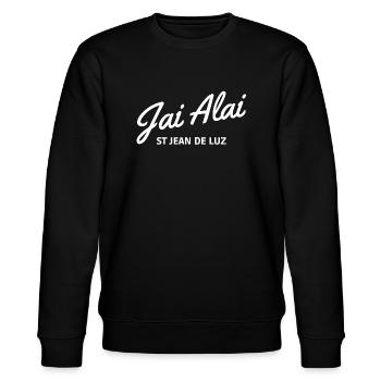 JAI ALAI SAINT JEAN DE LUZ - JEU DE PELOTE BASQUE - Sweat bio CHANGER Stanley/Stella Unisexe - noir - Devant - Nik (191cm) & Marisol (170cm)