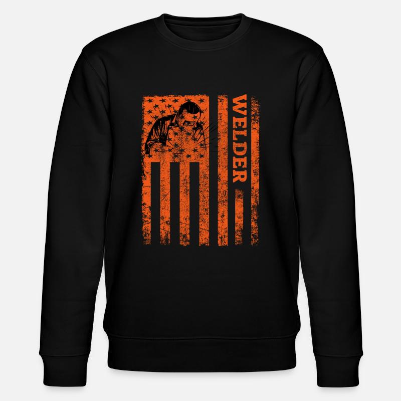 American Flag Welding Welder Construction - Sweat bio CHANGER Stanley/Stella Unisexe - noir