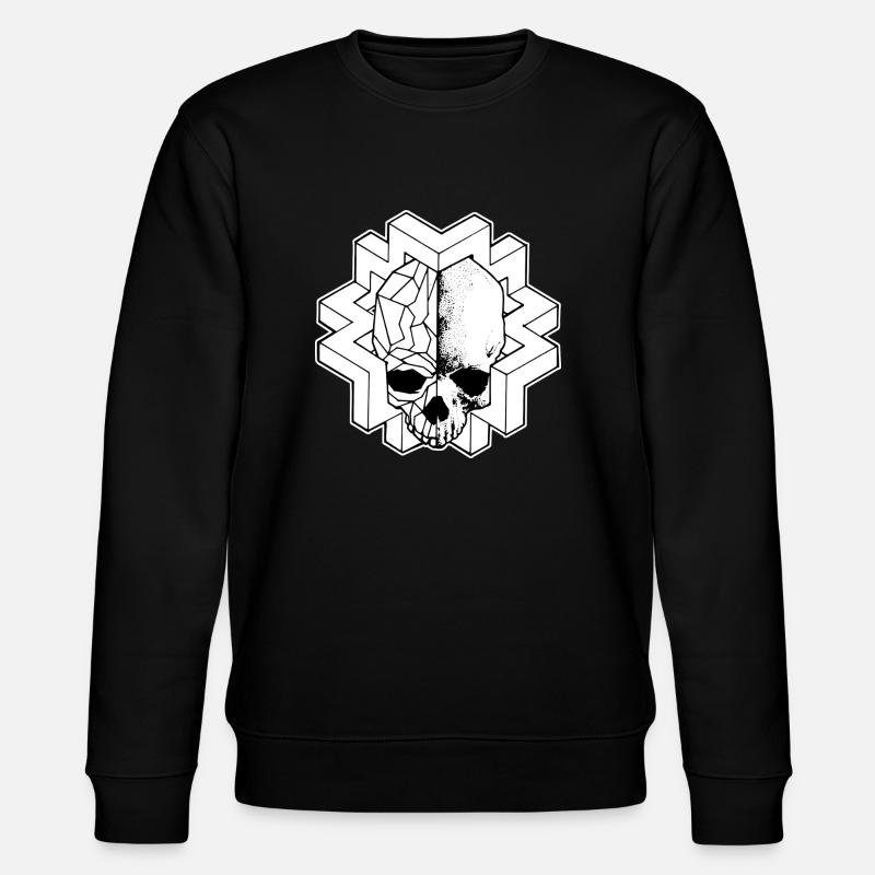 GEO SKULL 1 - Stanley/Stella Unisex Bio-Sweatshirt CHANGER  - Schwarz