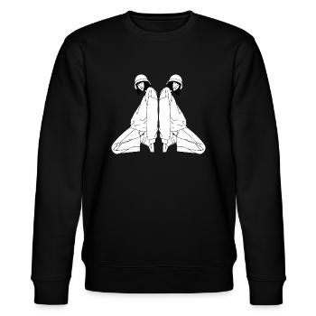 Kneeling - Stanley/Stella CHANGER Unisex Organic Sweatshirt - black - Front - Nik (191cm) & Marisol (170cm)