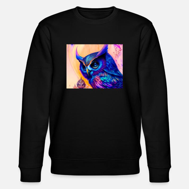 Owl - Stanley/Stella CHANGER Unisex Organic Sweatshirt - black