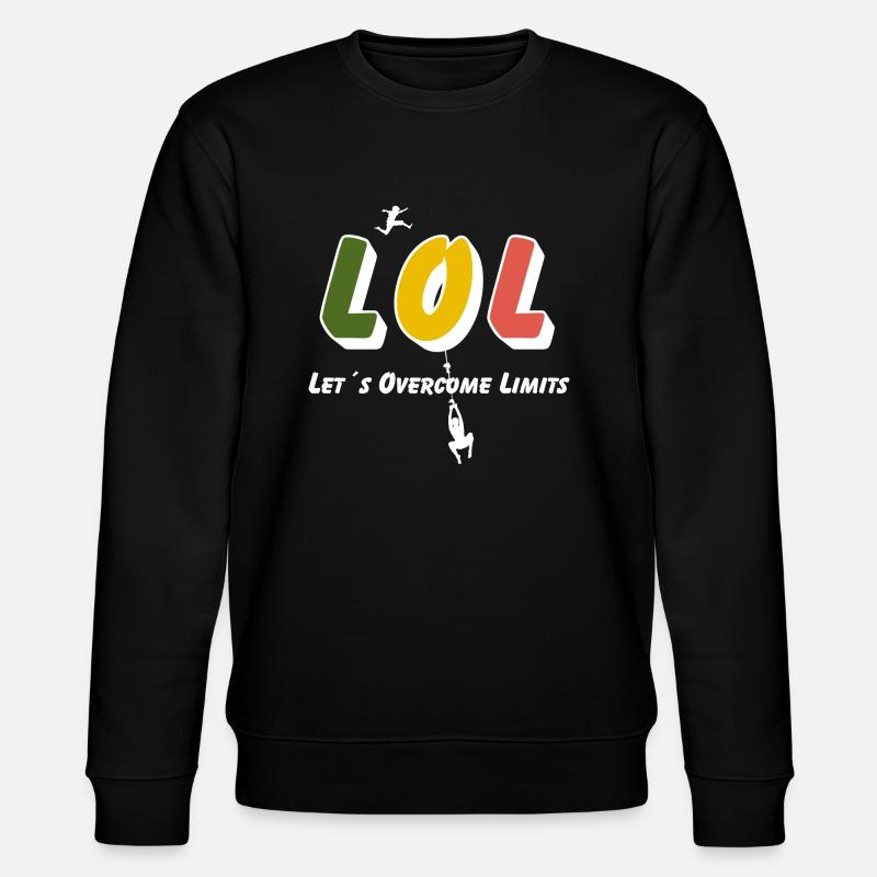 LOL - Let's Overcome Limits - Stanley/Stella CHANGER Unisex Organic Sweatshirt - black