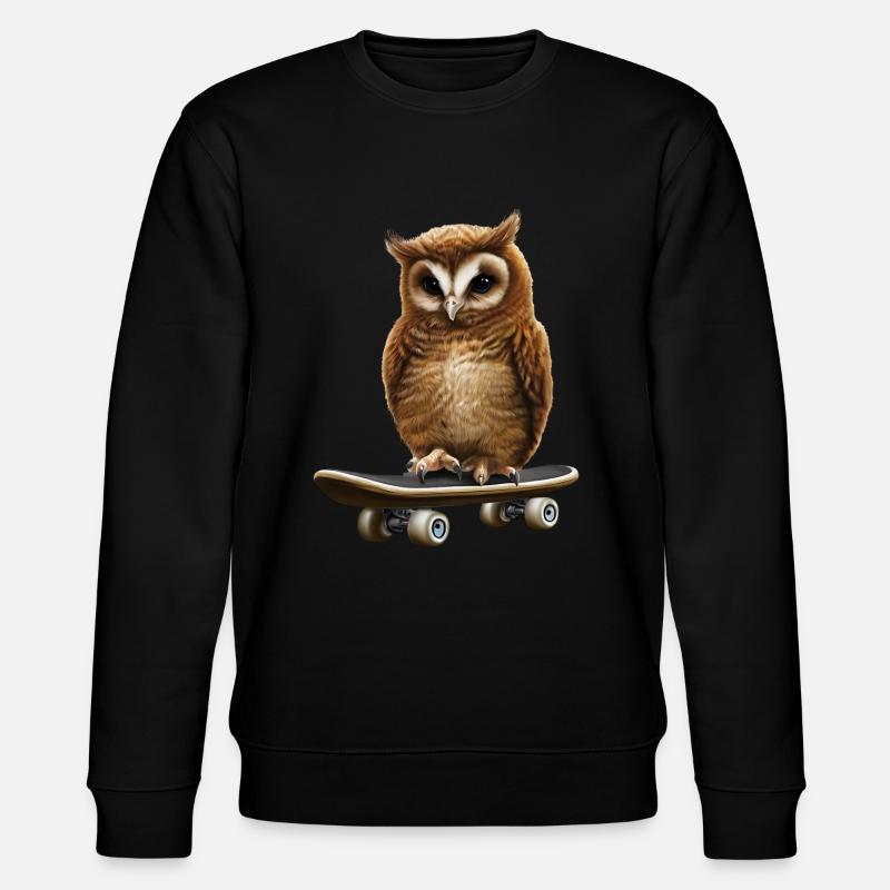 Hibou patineur - Sweat bio CHANGER Stanley/Stella Unisexe - noir