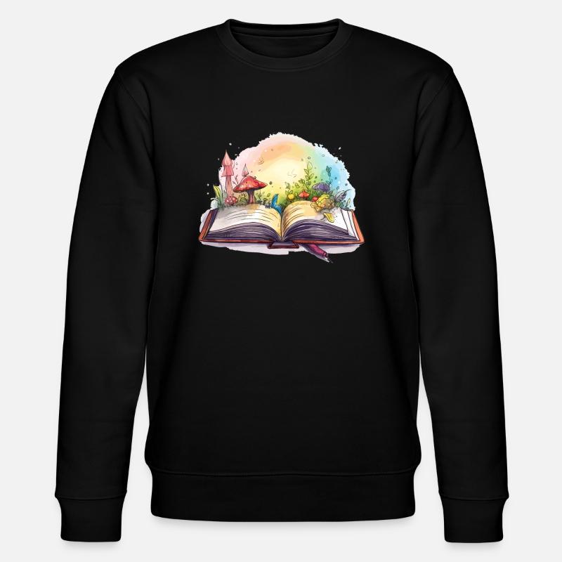 Fantasie Bücher - Stanley/Stella Unisex Bio-Sweatshirt CHANGER  - Schwarz