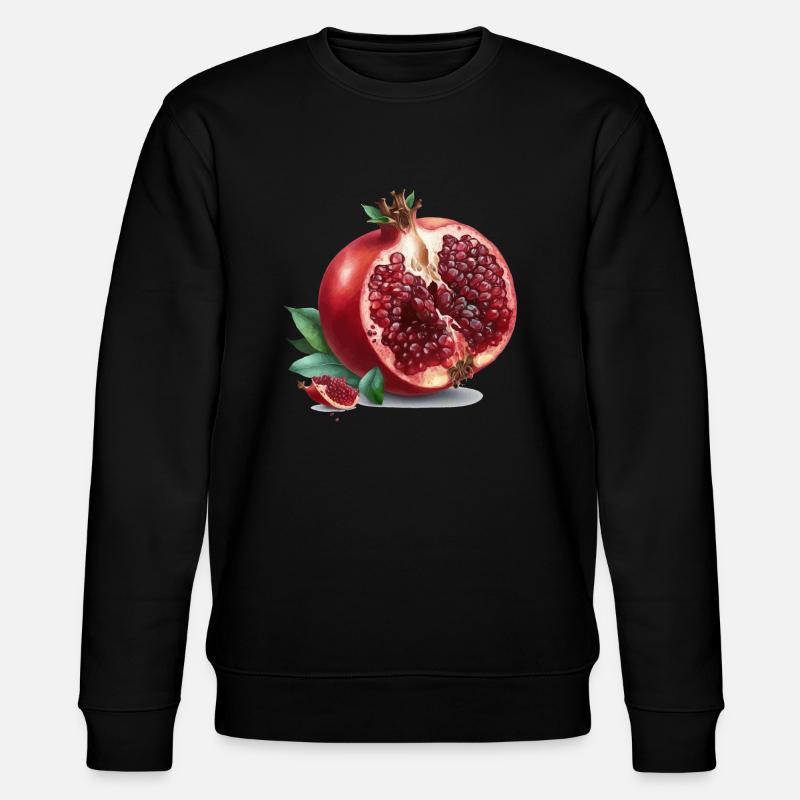 Pomegranate Sliced Gift - Stanley/Stella CHANGER Unisex Organic Sweatshirt - black