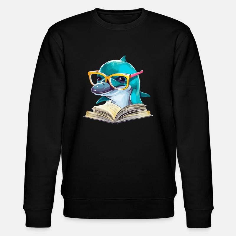 Molo le dauphin savant - Sweat bio CHANGER Stanley/Stella Unisexe - noir