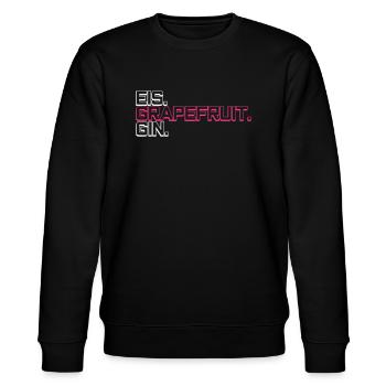 Eis Pink Grapefruit Gin - Stanley/Stella Unisex Bio-Sweatshirt CHANGER  - Schwarz - Vorne - Nik (191cm) & Marisol (170cm)