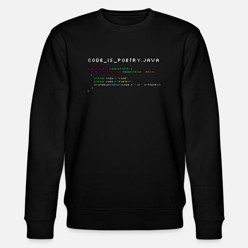 Le code est poetry.java - Sweat bio CHANGER Stanley/Stella Unisexe - noir