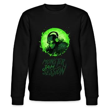 For Music Lovers - Monster Jam Session - Stanley/Stella CHANGER Unisex Organic Sweatshirt - black - Front - Nik (191cm) & Marisol (170cm)