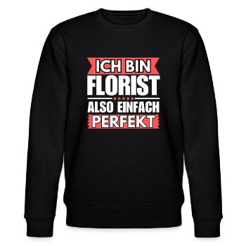 Einfach ein Perfekter Florist - Stanley/Stella Unisex Bio-Sweatshirt CHANGER  - Schwarz - Vorne - Nik (191cm) & Marisol (170cm)