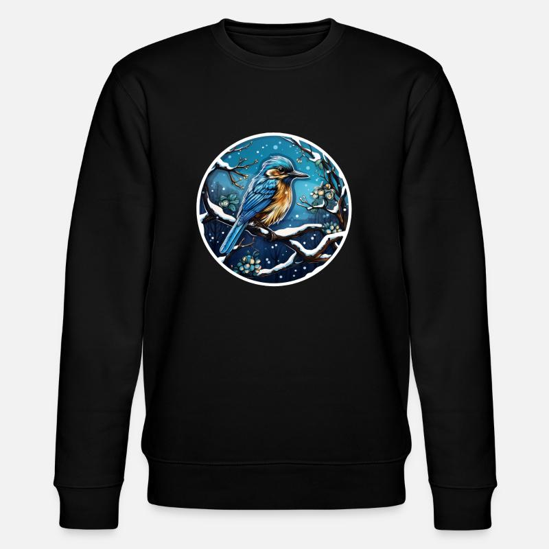 Nuthatch in winter - Stanley/Stella CHANGER Unisex Organic Sweatshirt - black