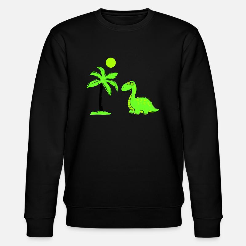Dinosaur Palm Tree 02 - Stanley/Stella CHANGER Unisex Organic Sweatshirt - black