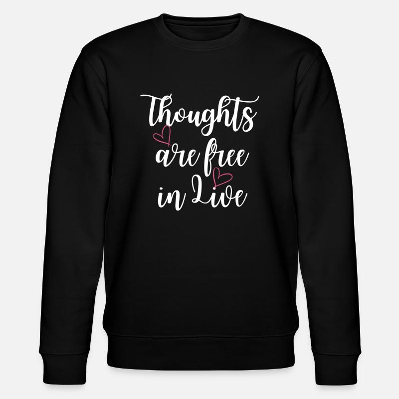 Thoughts are free - Stanley/Stella Unisex Bio-Sweatshirt CHANGER  - Schwarz