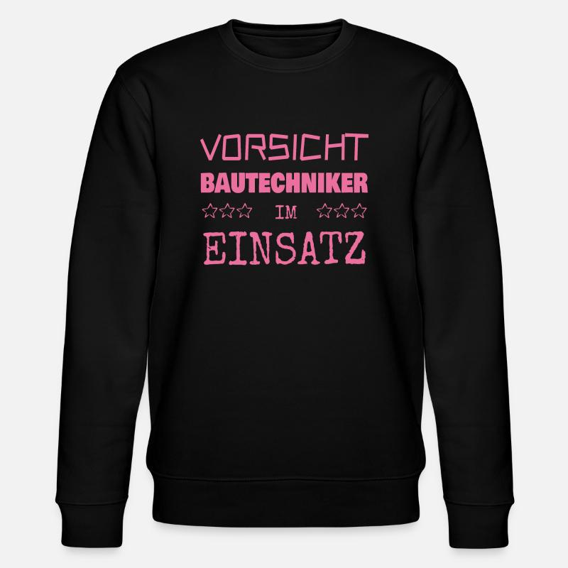 Berufung Bautechniker - Stanley/Stella Unisex Bio-Sweatshirt CHANGER  - Schwarz