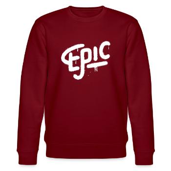 episch Graffiti Spray - Stanley/Stella Unisex Bio-Sweatshirt CHANGER  - Burgunderrot - Vorne - Nik (191cm) & Marisol (170cm)
