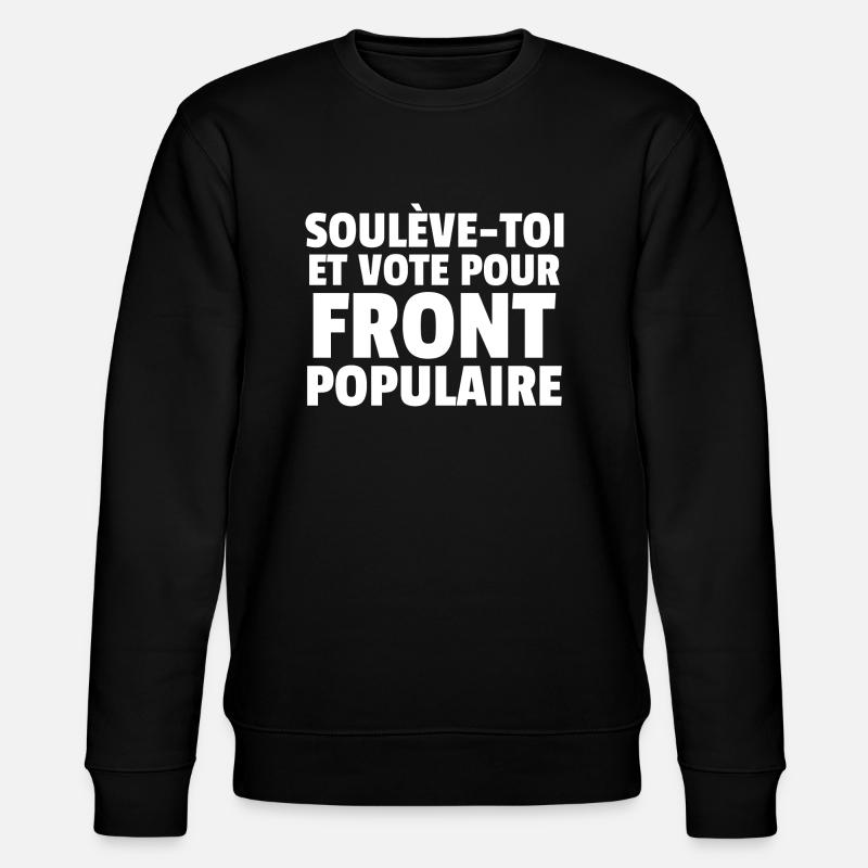 Front populaire - élections législatives 2024 - Sweat bio CHANGER Stanley/Stella Unisexe - noir