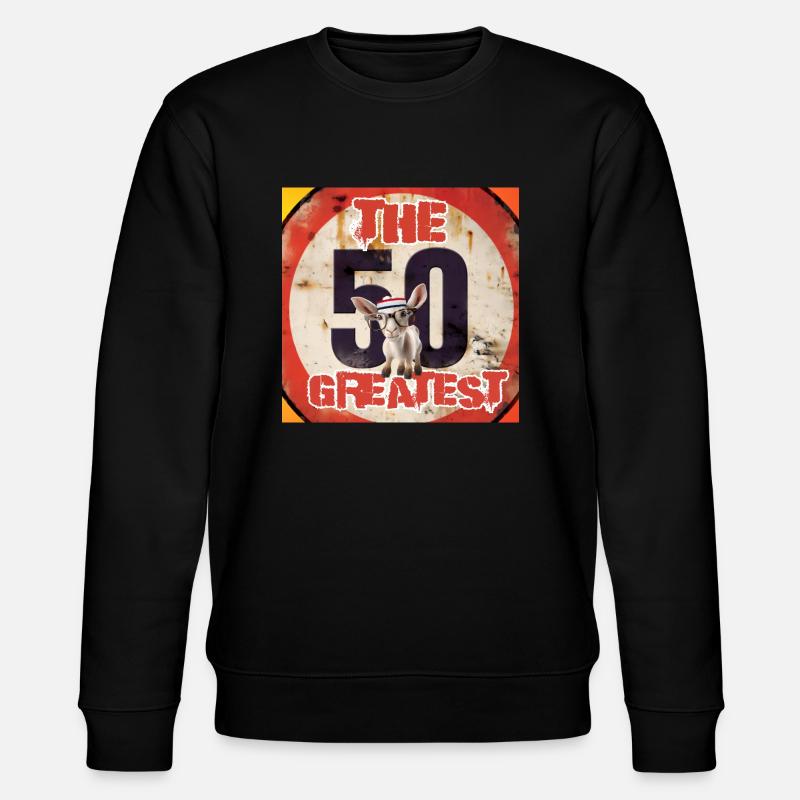 Die 50 größten - Stanley/Stella Unisex Bio-Sweatshirt CHANGER  - Schwarz