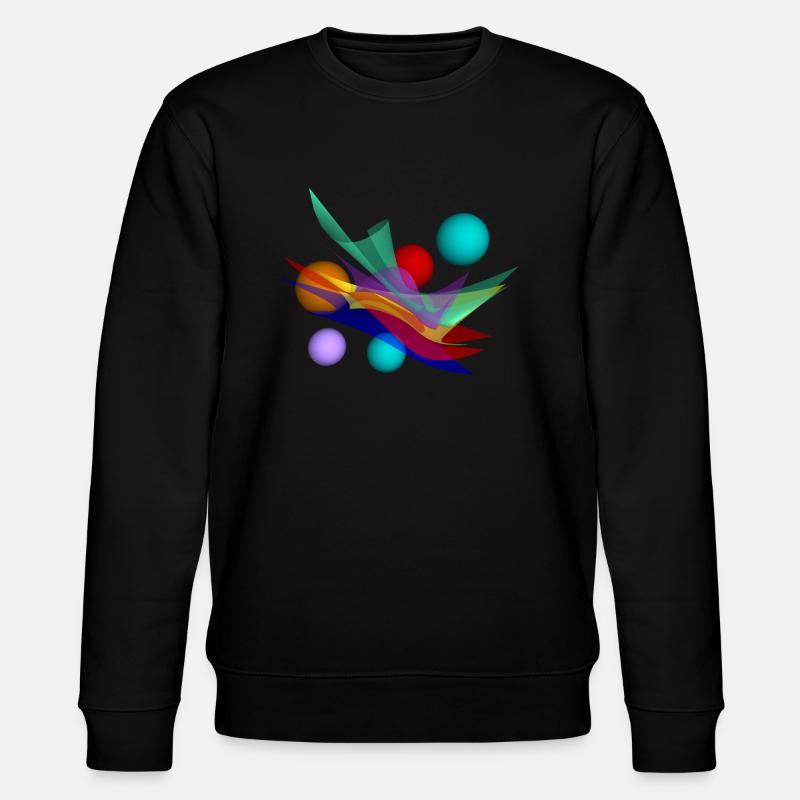 Design mit bicubic waves - Stanley/Stella Unisex Bio-Sweatshirt CHANGER  - Schwarz