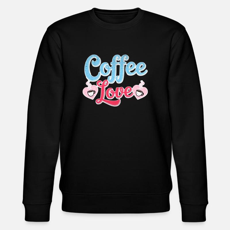 Kaffee-Liebe - Stanley/Stella Unisex Bio-Sweatshirt CHANGER  - Schwarz