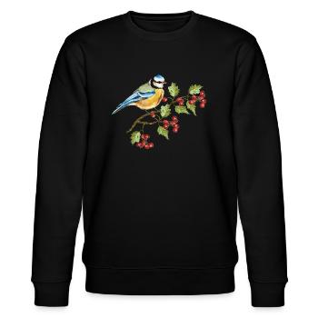 Bunter Vogel - Stanley/Stella Unisex Bio-Sweatshirt CHANGER  - Schwarz - Vorne - Nik (191cm) & Marisol (170cm)