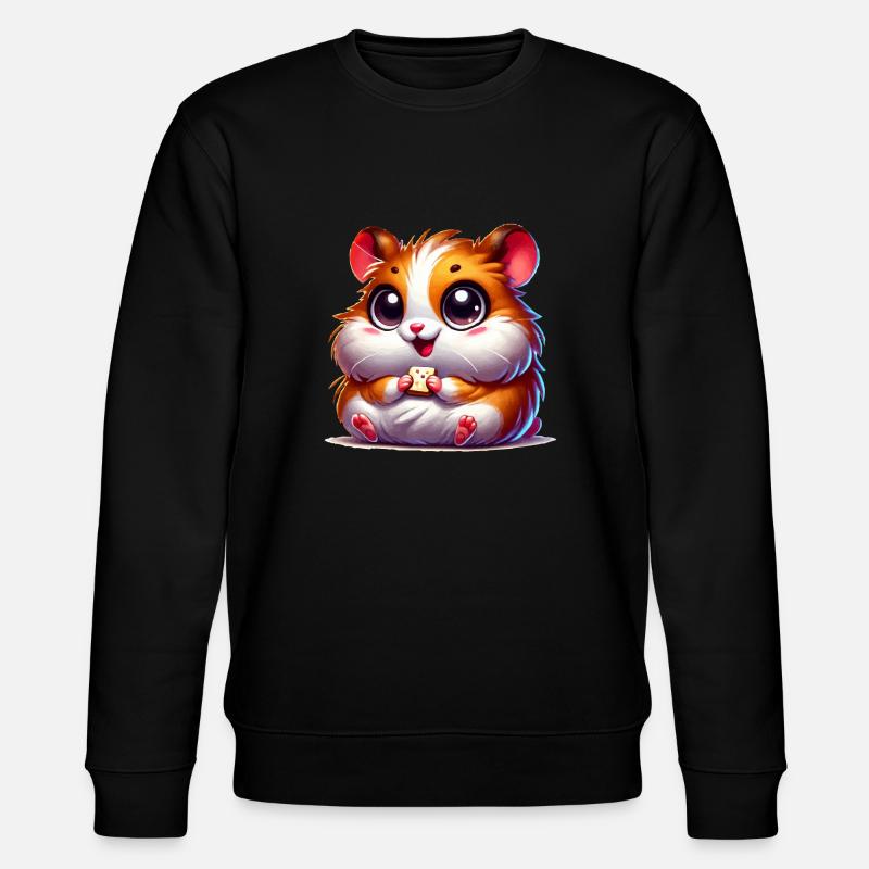 Hamster Comic - Stanley/Stella CHANGER Unisex Organic Sweatshirt - black