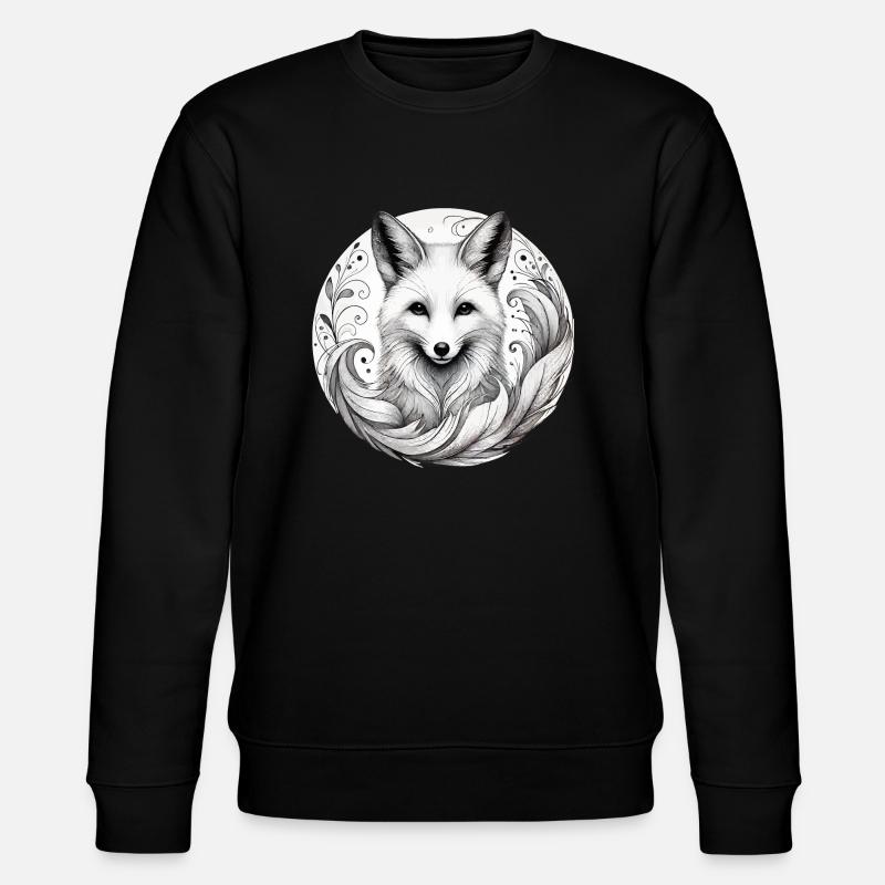 Peaceful Fox - Stanley/Stella CHANGER Unisex Organic Sweatshirt - black