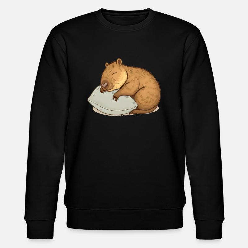 Capybara endormi mignon - Sweat bio CHANGER Stanley/Stella Unisexe - noir