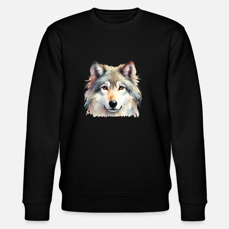 wolf - Stanley/Stella Unisex Bio-Sweatshirt CHANGER - Schwarz
