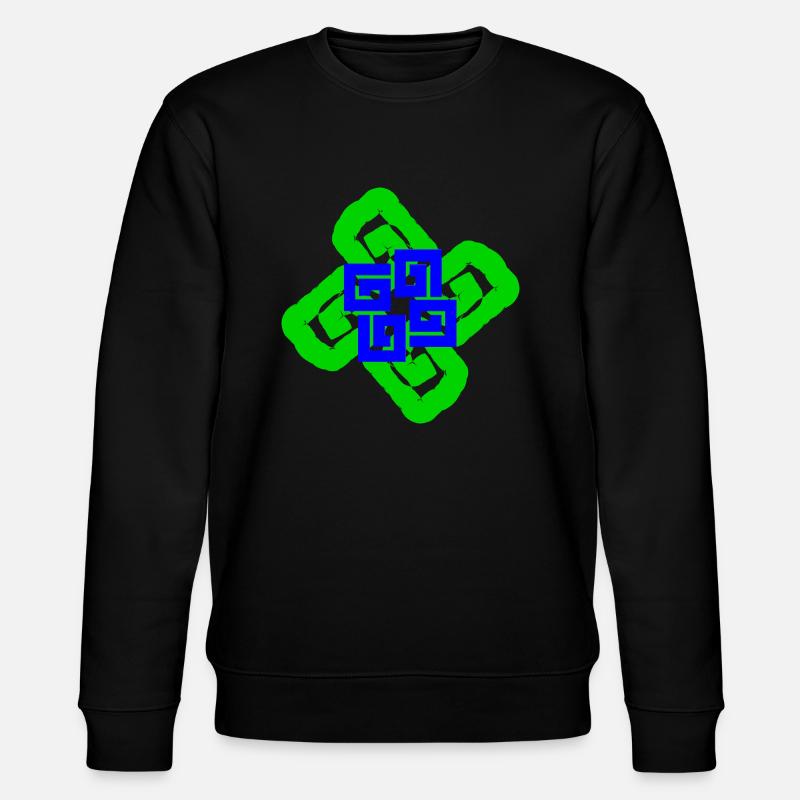 Spirals and interlacing - Stanley/Stella CHANGER Unisex Organic Sweatshirt - black