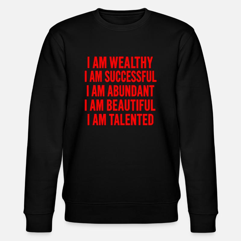 Powerful Self Love Affirmations - Stanley/Stella CHANGER Unisex Organic Sweatshirt - black