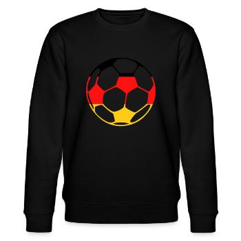 Deutschland Fußball - Stanley/Stella Unisex Bio-Sweatshirt CHANGER  - Schwarz - Vorne - Nik (191cm) & Marisol (170cm)