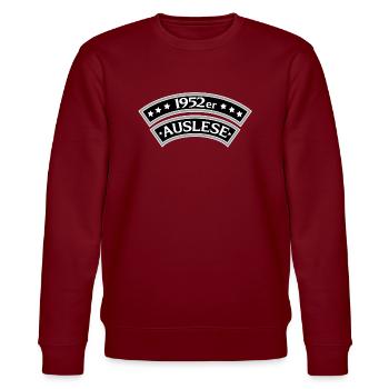 1952 / Auslese - Stanley/Stella Unisex Bio-Sweatshirt CHANGER  - Burgunderrot - Vorne - Nik (191cm) & Marisol (170cm)
