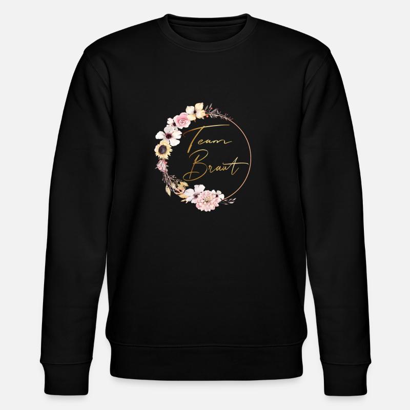 peachy_wreath_team_braut - Stanley/Stella Unisex Bio-Sweatshirt CHANGER  - Schwarz