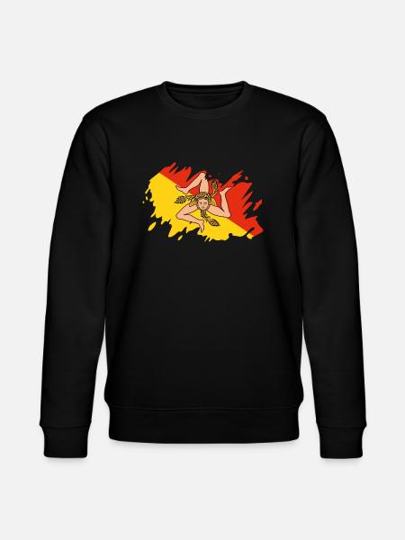 Sicilien flag Italien Palermo Trinacria Italia - Stanley/Stella økologisk unisex-sweatshirt CHANGER - sort