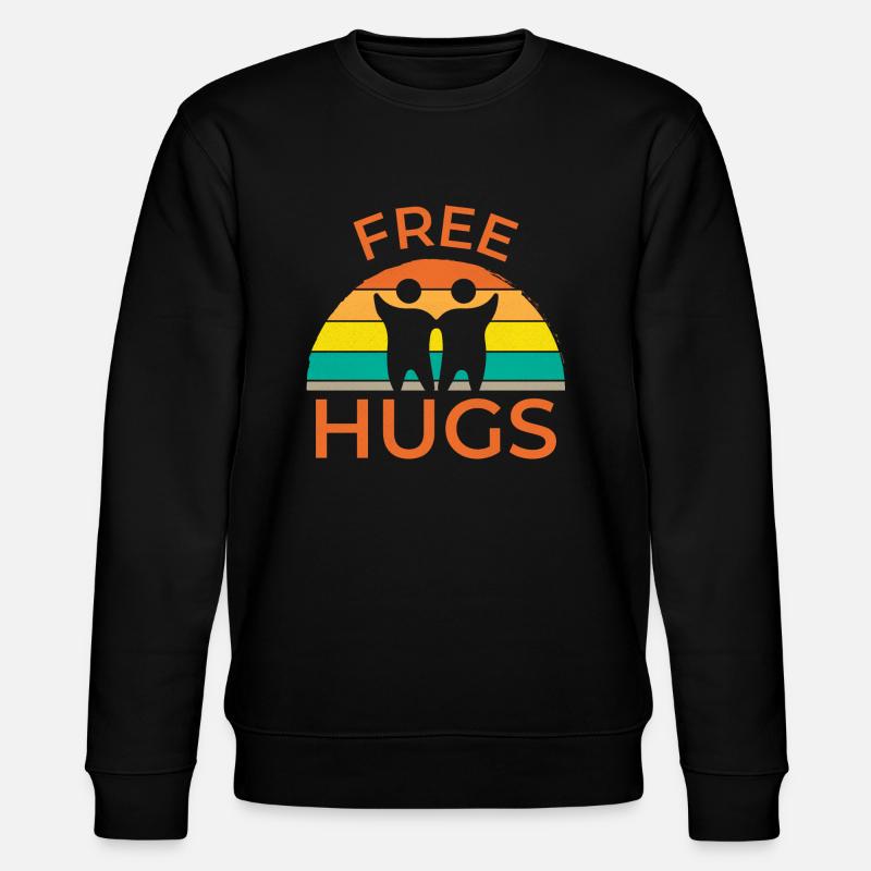 FREE HUGS - Stanley/Stella Unisex Bio-Sweatshirt CHANGER  - Schwarz